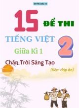 Tuyển tập 15 Đề thi giữa học kì 1 môn Tiếng Việt Lớp 2 Chân Trời Sáng Tạo (Kèm đáp án)